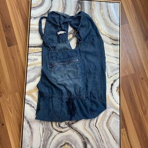 Soft denim overalls
